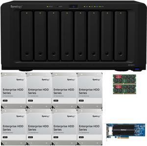 Synology DS1821+ 8-Bay NAS with 8GB RAM, a 2-port 10GbE Adapter and 128TB (8 x 16TB) of Synology Enterprise Drives Fully Assembled and Tested By CustomTechSales
