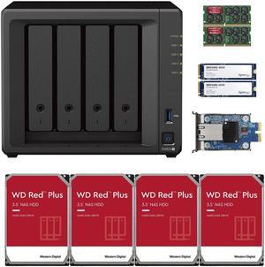 Synology DS923+ Dual-Core 4-Bay NAS, 32GB RAM, 40TB (4 x 10TB) of Western Digital Red Plus Drives, 10GbE Adapter, and 800GB (2 x 400GB) of Synology Cache Fully Assembled and Tested By CustomTechSales