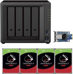 Synology DS923+ Dual-Core 4-Bay NAS, 4GB RAM, 16TB (4 x 4TB) of Seagate Ironwolf NAS Drives, and a 10GbE Adapter Fully Assembled and Tested By CustomTechSales