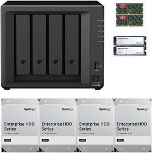Synology DS923+ Dual-Core 4-Bay NAS, 16GB RAM, 16TB (4 x 4TB) of Synology Enterprise Drives and 800GB (2 x 400GB) Synology Cache Fully Assembled and Tested By CustomTechSales
