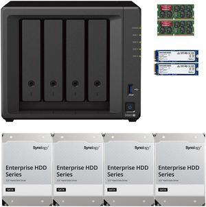 Synology DS923+ Dual-Core 4-Bay NAS, 16GB RAM, 16TB (4 x 4TB) of Synology Enterprise Drives and 1.6TB (2 x 800GB) Synology Cache Fully Assembled and Tested By CustomTechSales Synology DS923+ Dual-Core 4-Bay NAS, 16GB RAM, 16TB (4 x 4TB) of Synology Enterprise Drives and 1.6TB (2 x 800GB) Synology Cache Fully Assembled and Tested By CustomTechSales