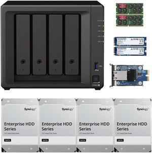 Synology DS923+ Dual-Core 4-Bay NAS, 16GB RAM, 64TB (4 x 16TB) of Synology Enterprise Drives, 10GbE Adapter, and 1.6TB (2 x 800GB) Synology Cache Fully Assembled and Tested By CustomTechSales Synology DS923+ Dual-Core 4-Bay NAS, 16GB RAM, 64TB (4 x 16TB) of Synology Enterprise Drives, 10GbE Adapter, and 1.6TB (2 x 800GB) Synology Cache Fully Assembled and Tested By CustomTechSales