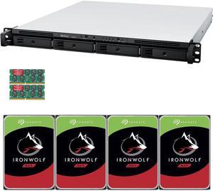  Synology DS223j 2-Bay Diskstation NAS (Realtek RTD1619B 4-Core  1.7 GHz 1GB DDR4 Ram 1xRJ-45 1GbE LAN-Port) 12TB Bundle with 2X 6TB Seagate  IronWolf : Electronics