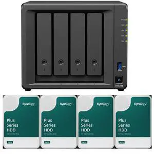 Synology DS925+ Quad-Core 4-Bay NAS with 4GB RAM and 24TB (4 x 6TB) of Synology Plus Drives Fully Assembled and Tested By CustomTechSales