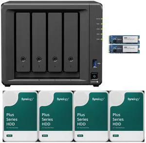 Synology DS925+ Quad-Core 4-Bay NAS with 4GB RAM and 24TB (4 x 6TB) of Synology Plus Drives and 3.2TB (2 x 1.6TB) Synology Cache Fully Assembled and Tested By CustomTechSales Synology DS925+ Quad-Core 4-Bay NAS with 4GB RAM and 24TB (4 x 6TB) of Synology Plus Drives and 3.2TB (2 x 1.6TB) Synology Cache Fully Assembled and Tested By CustomTechSales