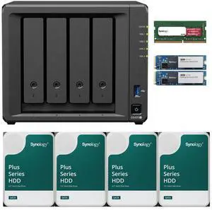Synology DS425+ Intel 4-Bay NAS with 6GB RAM and 64TB (4 x 16TB) of Synology Plus Drives and 3.2TB (2 x 1.6TB) Synology Cache Fully Assembled and Tested By CustomTechSales