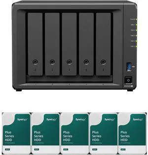 Synology DS1525+ Quad-Core 5-Bay NAS with 8GB RAM and 60TB (5 x 12TB) of Synology Plus Drives Fully Assembled and Tested By CustomTechSales