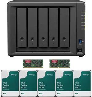 Synology DS1525+ Quad-Core 5-Bay NAS with 32GB RAM and 10TB (5 x 2TB) of Synology Plus Drives Fully Assembled and Tested By CustomTechSales Synology DS1525+ Quad-Core 5-Bay NAS with 32GB RAM and 10TB (5 x 2TB) of Synology Plus Drives Fully Assembled and Tested By CustomTechSales