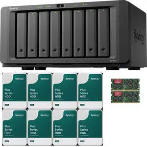 Synology DS1825+ Quad-Core 8-Bay NAS with 16GB RAM and 32TB (8 x 4TB) of Synology Plus Drives Fully Assembled and Tested By CustomTechSales