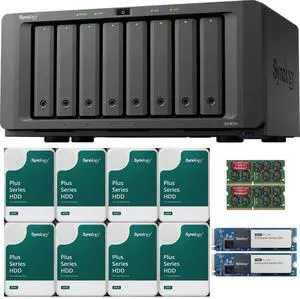 Synology DS1825+ Quad-Core 8-Bay NAS with 16GB RAM and 96TB (8 x 12TB) of Synology Plus Drives and 3.2TB (2 x 1.6TB) Synology Cache Fully Assembled and Tested By CustomTechSales Synology DS1825+ Quad-Core 8-Bay NAS with 16GB RAM and 96TB (8 x 12TB) of Synology Plus Drives and 3.2TB (2 x 1.6TB) Synology Cache Fully Assembled and Tested By CustomTechSales
