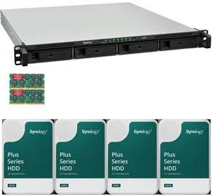 Synology RS826+ AMD Ryzen V1500B 4-Bay NAS 16GB RAM and 64TB (4 x 16TB) of Synology Plus NAS Drives Fully Assembled and Tested By CustomTechSales Synology RS826+ AMD Ryzen V1500B 4-Bay NAS 16GB RAM and 64TB (4 x 16TB) of Synology Plus NAS Drives Fully Assembled and Tested By CustomTechSales