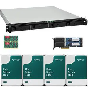 Synology RS826+ AMD Ryzen V1500B 4-Bay NAS 16GB RAM, 3.2TB(2x1.6TB) Cache, and 48TB (4 x 12TB) of Synology Plus NAS Drives Fully Assembled and Tested By CustomTechSales Synology RS826+ AMD Ryzen V1500B 4-Bay NAS 16GB RAM, 3.2TB(2x1.6TB) Cache, and 48TB (4 x 12TB) of Synology Plus NAS Drives Fully Assembled and Tested By CustomTechSales