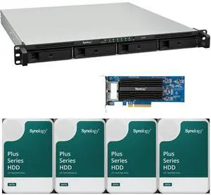 Synology RS826+ AMD Ryzen V1500B 4-Bay NAS 4GB RAM, a 2-Port 10GbE Adapter, and 80TB (4 x 20TB) of Synology Plus NAS Drives Fully Assembled and Tested By CustomTechSales Synology RS826+ AMD Ryzen V1500B 4-Bay NAS 4GB RAM, a 2-Port 10GbE Adapter, and 80TB (4 x 20TB) of Synology Plus NAS Drives Fully Assembled and Tested By CustomTechSales