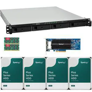 Synology RS826+ AMD Ryzen V1500B 4-Bay NAS 8GB RAM, a 2-Port 10GbE Adapter, and 48TB (4 x 12TB) of Synology Plus NAS Drives Fully Assembled and Tested By CustomTechSales Synology RS826+ AMD Ryzen V1500B 4-Bay NAS 8GB RAM, a 2-Port 10GbE Adapter, and 48TB (4 x 12TB) of Synology Plus NAS Drives Fully Assembled and Tested By CustomTechSales