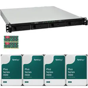 Synology RS826RP+ AMD Ryzen V1500B 4-Bay NAS 32GB RAM and 32TB (4 x 8TB) of Synology Plus NAS Drives Fully Assembled and Tested By CustomTechSales Synology RS826RP+ AMD Ryzen V1500B 4-Bay NAS 32GB RAM and 32TB (4 x 8TB) of Synology Plus NAS Drives Fully Assembled and Tested By CustomTechSales