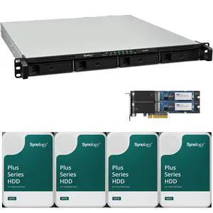 Synology RS826RP+ AMD Ryzen V1500B 4-Bay NAS 4GB RAM, 3.2TB(2x1.6TB) Cache, and 24TB (4 x 6TB) of Synology Plus NAS Drives Fully Assembled and Tested By CustomTechSales Synology RS826RP+ AMD Ryzen V1500B 4-Bay NAS 4GB RAM, 3.2TB(2x1.6TB) Cache, and 24TB (4 x 6TB) of Synology Plus NAS Drives Fully Assembled and Tested By CustomTechSales