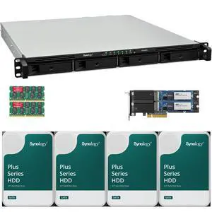 Synology RS826RP+ AMD Ryzen V1500B 4-Bay NAS 16GB RAM, 3.2TB(2x1.6TB) Cache, and 64TB (4 x 16TB) of Synology Plus NAS Drives Fully Assembled and Tested By CustomTechSales Synology RS826RP+ AMD Ryzen V1500B 4-Bay NAS 16GB RAM, 3.2TB(2x1.6TB) Cache, and 64TB (4 x 16TB) of Synology Plus NAS Drives Fully Assembled and Tested By CustomTechSales