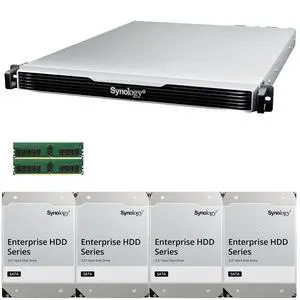Synology RS1626xs+ Intel Xeon D-1726 4-Bay NAS 32GB RAM and 32TB (4 x 8TB) of Synology Enterprise NAS Drives Fully Assembled and Tested By CustomTechSales Synology RS1626xs+ Intel Xeon D-1726 4-Bay NAS 32GB RAM and 32TB (4 x 8TB) of Synology Enterprise NAS Drives Fully Assembled and Tested By CustomTechSales