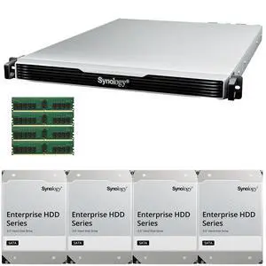 Synology RS1626xs+ Intel Xeon D-1726 4-Bay NAS 64GB RAM and 48TB (4 x 12TB) of Synology Enterprise NAS Drives Fully Assembled and Tested By CustomTechSales Synology RS1626xs+ Intel Xeon D-1726 4-Bay NAS 64GB RAM and 48TB (4 x 12TB) of Synology Enterprise NAS Drives Fully Assembled and Tested By CustomTechSales