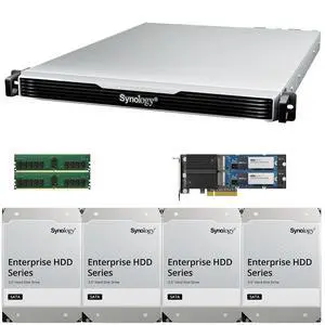 Synology RS1626xs+ Intel Xeon D-1726 4-Bay NAS 32GB RAM, 800GB(2x400GB) Cache, and 80TB (4 x 20TB) of Synology Enterprise NAS Drives Fully Assembled and Tested By CustomTechSales Synology RS1626xs+ Intel Xeon D-1726 4-Bay NAS 32GB RAM, 800GB(2x400GB) Cache, and 80TB (4 x 20TB) of Synology Enterprise NAS Drives Fully Assembled and Tested By CustomTechSales