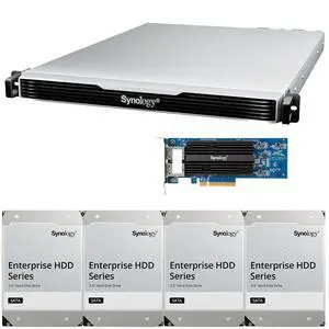 Synology RS1626xs+ Intel Xeon D-1726 4-Bay NAS 16GB RAM, a 2-Port 10GbE Adapter, and 96TB (4 x 24TB) of Synology Enterprise NAS Drives Fully Assembled and Tested By CustomTechSales Synology RS1626xs+ Intel Xeon D-1726 4-Bay NAS 16GB RAM, a 2-Port 10GbE Adapter, and 96TB (4 x 24TB) of Synology Enterprise NAS Drives Fully Assembled and Tested By CustomTechSales