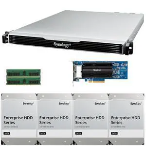 Synology RS1626xs+ Intel Xeon D-1726 4-Bay NAS 32GB RAM, a 2-Port 10GbE Adapter, and 48TB (4 x 12TB) of Synology Enterprise NAS Drives Fully Assembled and Tested By CustomTechSales Synology RS1626xs+ Intel Xeon D-1726 4-Bay NAS 32GB RAM, a 2-Port 10GbE Adapter, and 48TB (4 x 12TB) of Synology Enterprise NAS Drives Fully Assembled and Tested By CustomTechSales