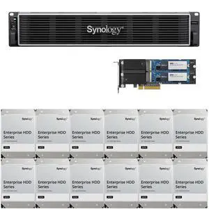 Synology RS3626xs Intel Xeon D-1726 12-Bay NAS 8GB RAM, 3.2TB(2x1.6TB) Cache, and 240TB (12 x 20TB) of Synology Enterprise NAS Drives Fully Assembled and Tested By CustomTechSales Synology RS3626xs Intel Xeon D-1726 12-Bay NAS 8GB RAM, 3.2TB(2x1.6TB) Cache, and 240TB (12 x 20TB) of Synology Enterprise NAS Drives Fully Assembled and Tested By CustomTechSales