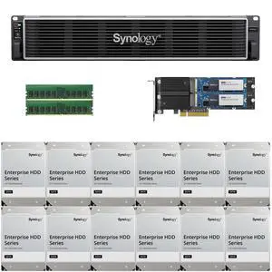 Synology RS3626xs Intel Xeon D-1726 12-Bay NAS 16GB RAM, 800GB(2x400GB) Cache, and 96TB (12 x 8TB) of Synology Enterprise NAS Drives Fully Assembled and Tested By CustomTechSales Synology RS3626xs Intel Xeon D-1726 12-Bay NAS 16GB RAM, 800GB(2x400GB) Cache, and 96TB (12 x 8TB) of Synology Enterprise NAS Drives Fully Assembled and Tested By CustomTechSales