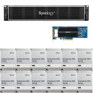Synology RS3626xs Intel Xeon D-1726 12-Bay NAS 8GB RAM, a 2-Port 25GbE Adapter, and 48TB (12 x 4TB) of Synology Enterprise NAS Drives Fully Assembled and Tested By CustomTechSales Synology RS3626xs Intel Xeon D-1726 12-Bay NAS 8GB RAM, a 2-Port 25GbE Adapter, and 48TB (12 x 4TB) of Synology Enterprise NAS Drives Fully Assembled and Tested By CustomTechSales