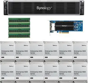 Synology RS3626xs Intel Xeon D-1726 12-Bay NAS 32GB RAM, a 2-Port 10GbE Adapter, and 48TB (12 x 4TB) of Synology Enterprise NAS Drives Fully Assembled and Tested By CustomTechSales Synology RS3626xs Intel Xeon D-1726 12-Bay NAS 32GB RAM, a 2-Port 10GbE Adapter, and 48TB (12 x 4TB) of Synology Enterprise NAS Drives Fully Assembled and Tested By CustomTechSales