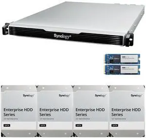 Synology RS1626xs+ Intel Xeon D-1726 4-Bay NAS 16GB RAM, 1.6TB(2x800GB) Cache, and 96TB (4 x 24TB) of Synology Enterprise NAS Drives Fully Assembled and Tested By CustomTechSales Synology RS1626xs+ Intel Xeon D-1726 4-Bay NAS 16GB RAM, 1.6TB(2x800GB) Cache, and 96TB (4 x 24TB) of Synology Enterprise NAS Drives Fully Assembled and Tested By CustomTechSales