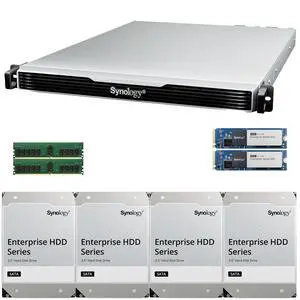Synology RS1626xs+ Intel Xeon D-1726 4-Bay NAS 32GB RAM, 3.2TB(2x1.6TB) Cache, and 32TB (4 x 8TB) of Synology Enterprise NAS Drives Fully Assembled and Tested By CustomTechSales Synology RS1626xs+ Intel Xeon D-1726 4-Bay NAS 32GB RAM, 3.2TB(2x1.6TB) Cache, and 32TB (4 x 8TB) of Synology Enterprise NAS Drives Fully Assembled and Tested By CustomTechSales