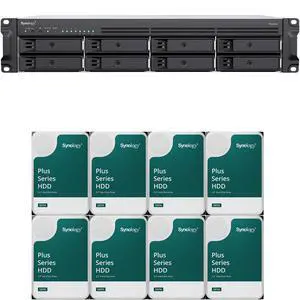 Synology RS1226+ AMD Ryzen V1500B 8-Bay NAS 4GB RAM and 32TB (8 x 4TB) of Synology Plus NAS Drives Fully Assembled and Tested By CustomTechSales Synology RS1226+ AMD Ryzen V1500B 8-Bay NAS 4GB RAM and 32TB (8 x 4TB) of Synology Plus NAS Drives Fully Assembled and Tested By CustomTechSales