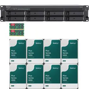Synology RS1226+ AMD Ryzen V1500B 8-Bay NAS 32GB RAM and 128TB (8 x 16TB) of Synology Plus NAS Drives Fully Assembled and Tested By CustomTechSales Synology RS1226+ AMD Ryzen V1500B 8-Bay NAS 32GB RAM and 128TB (8 x 16TB) of Synology Plus NAS Drives Fully Assembled and Tested By CustomTechSales