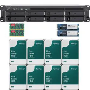 Synology RS1226+ AMD Ryzen V1500B 8-Bay NAS 32GB RAM, 1.6TB(2x800GB) Cache, and 48TB (8 x 6TB) of Synology Plus NAS Drives Fully Assembled and Tested By CustomTechSales Synology RS1226+ AMD Ryzen V1500B 8-Bay NAS 32GB RAM, 1.6TB(2x800GB) Cache, and 48TB (8 x 6TB) of Synology Plus NAS Drives Fully Assembled and Tested By CustomTechSales