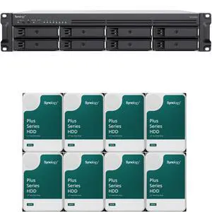 Synology RS1226rp+ AMD Ryzen V1500B 8-Bay NAS 4GB RAM and 128TB (8 x 16TB) of Synology Plus NAS Drives Fully Assembled and Tested By CustomTechSales Synology RS1226rp+ AMD Ryzen V1500B 8-Bay NAS 4GB RAM and 128TB (8 x 16TB) of Synology Plus NAS Drives Fully Assembled and Tested By CustomTechSales