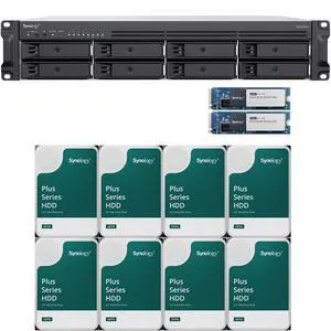 Synology RS1226rp+ AMD Ryzen V1500B 8-Bay NAS 4GB RAM, 1.6TB(2x800GB) Cache, and 96TB (8 x 12TB) of Synology Plus NAS Drives Fully Assembled and Tested By CustomTechSales Synology RS1226rp+ AMD Ryzen V1500B 8-Bay NAS 4GB RAM, 1.6TB(2x800GB) Cache, and 96TB (8 x 12TB) of Synology Plus NAS Drives Fully Assembled and Tested By CustomTechSales