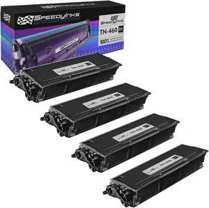 Speedy Inks - 4pk Compatible Brother TN460 HY Black Laser Cartridge Unit TN460 for use in HL-1030, 1230, 1240, 1250, 1270n, 1435, 1440, 1450, 1470n, P2500, MFC-2500, Intellifax 4100, 4750e, 4750p