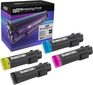 SPEEDYINKS Compatible Toner Cartridge Replacement for Dell H625/H825 (1 Black, 1 Cyan, 1 Magenta, 1 Yellow, 4-Pack)