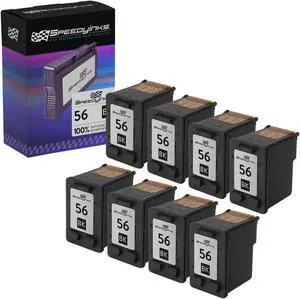 Speedy Inks Remanufactured Toner Cartridge Replacement for HP 56 (Black, 8-Pack) Compatible with HP Printer models HP Deskjet 450, 5150, 5151, 5160, 5168, 5500