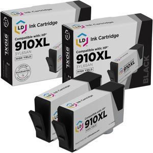 LD Products Remanufactured Ink Cartridge Replacements for HP 910XL 3YL65AN High Yield Black 2Pack