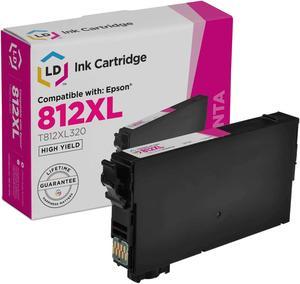 LD Ink Cartridge Replacement for Epson 812XL / T812XL320 High Yield Magenta for use in WorkForce EC-C7000 & WorkForce Pro WF-7820, WF-7840