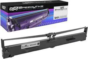 Speedy Inks Compatible Printer Ribbon Cartridge Replacement for Epson S015335 (Black) Compatible with Epson FX FX-2190, FX-2175, FX-2190N, FX-2190II, FX-2190II NT, FX-2190IIN