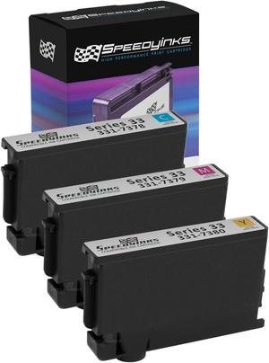 Speedy Inks Compatible Ink Cartridge Replacement for Dell Series 33 Extra High Capacity (1 Cyan, 1 Magenta, 1 Yellow, 3 Cartridge Pack) Compatible with Dell Photo all-in-one Printers V525w V725w