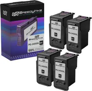 SPEEDYINKS Remanufactured Inkjet Cartridge Replacement for Canon PG-240XXL 5204B001 Extra High-Yield (Black, 4-Pack)