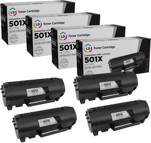 LD Compatible Toner Cartridge Replacement for Lexmark 501X 50F1X00 Extra High Yield (Black, 4-Pack) Compatible with Lexmark MS310d MS410d MS510dn MS610dn MS310dn MS312dn MS315dn MS415dn and more