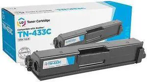 LD Products Compatible Toner Cartridge Replacement for Brother TN433 TN433C High Yield (Cyan)