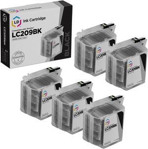 LD Compatible Brother LC209BK 5PK EHY BLK Inkjets for MFCJ5620DW/J5520DW/J5720DW