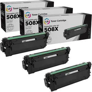LD Products Compatible Toner Cartridge Replacement for HP 508X CF360X High Yield (Black, 3-Pack)