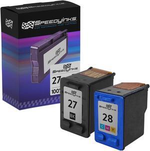 Speedy Inks Remanufactured Ink Cartridge Replacement for HP 27 and HP 28 (1 Black, 1 Color, 2-Pack) Compatible with HP Deskjet 3425 3450 3320 3322 3520 3520v 3550 3650 3650v 3740v 3